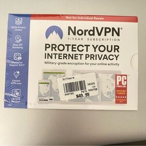 NordVPN, 1 year subscription.